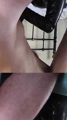 MILF in Condom-laced Latex Catsuit and Heels Fucked in All Her Holes