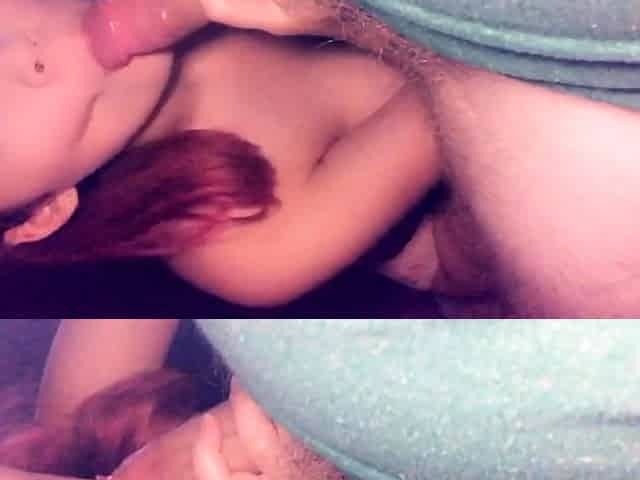Public blowjob from an amateur brunette babe in POV video