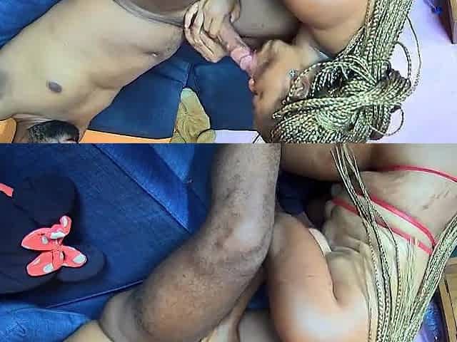 Hawt Afro oral job picked up and screwed