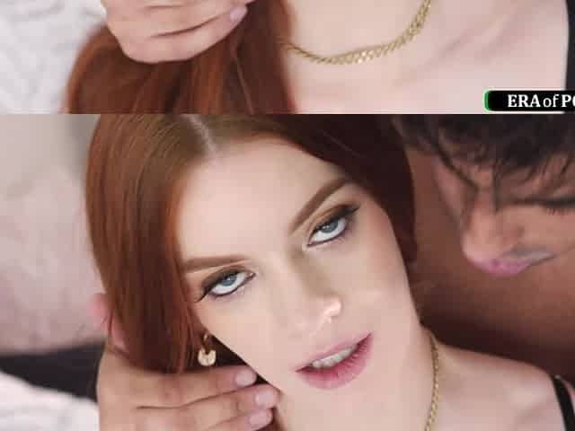 Redhead babe Erin Everheart gets upclose oral and rides cock