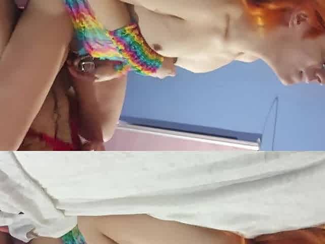 Large dad screw teen redhead anal