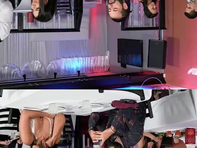 Handsome waiter is fucked by hot Venezuelan woman in public bathroom