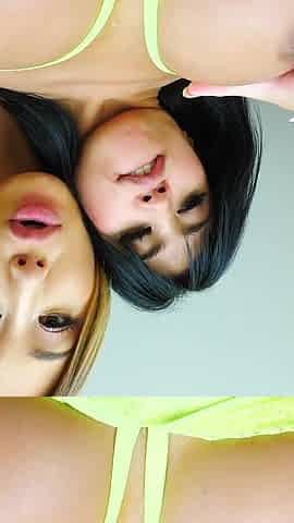 Two Busty Asian Sluts and a Black Guy with Huge Cock