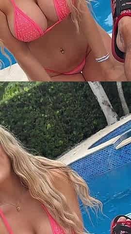My Step Sister Harper Hill Swallows Stepbro Teddy Tarantino's Load by the Pool- Perfect Tits