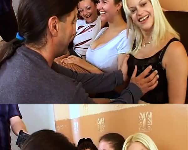 Her huge natural tits gets weighed at 10kg