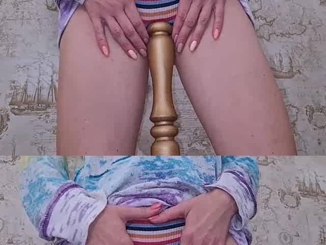 Small Stepsister Riding BedPost. Bizarre Insertion. Toystest