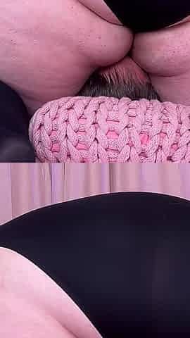 SSBBW Kayla Peach Sits on Adam Castle