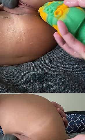 I can lastly take my fresh toy in my booty and twat
