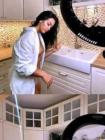 Amateur striptease and Solo masturbation