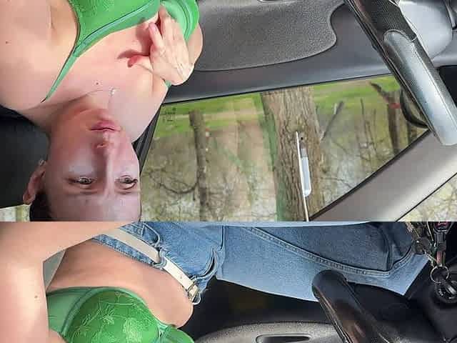 Cranking Car Bouncing Boobs