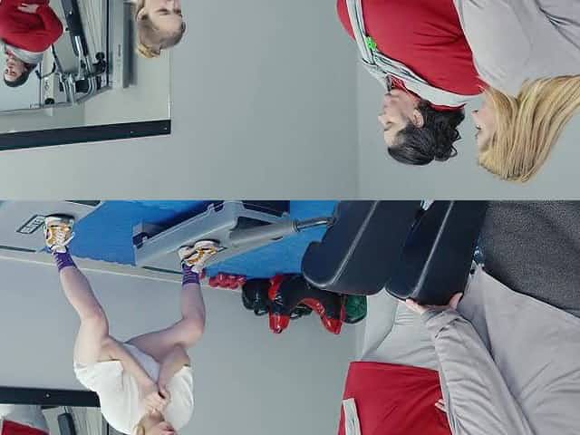 VERY BIG BBW lesbians sharing young girl in gym