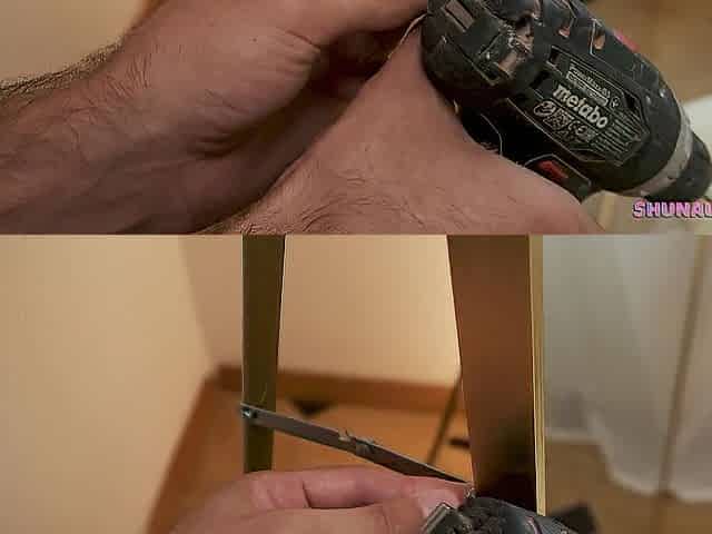 I asked him to aid me in the room and drilled him