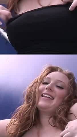 Kelsey Flashes Her Big Natural Tits and Hot Pussy in Tampa
