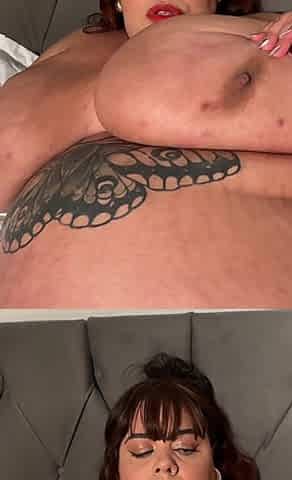 Huge Tits SSBBW Angel Loves Chocolate in Her Mouth