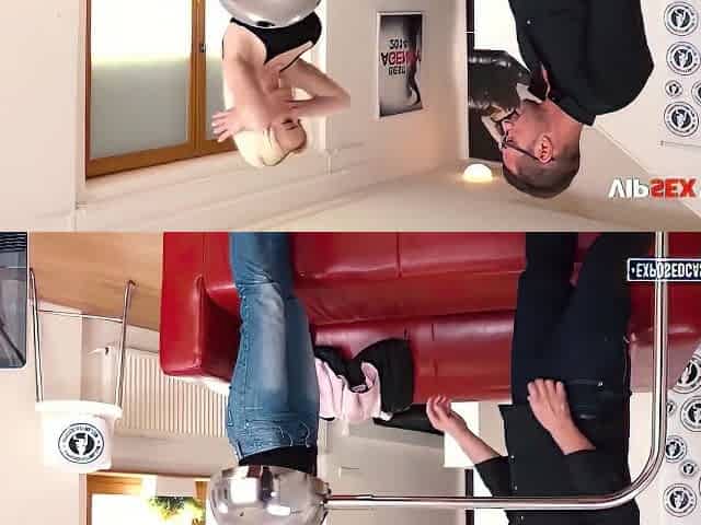 Bubble Butt Enjoys Riding Biggest Nerd Cock During Casting