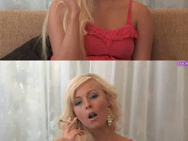 Morgan Smoking on Sofa