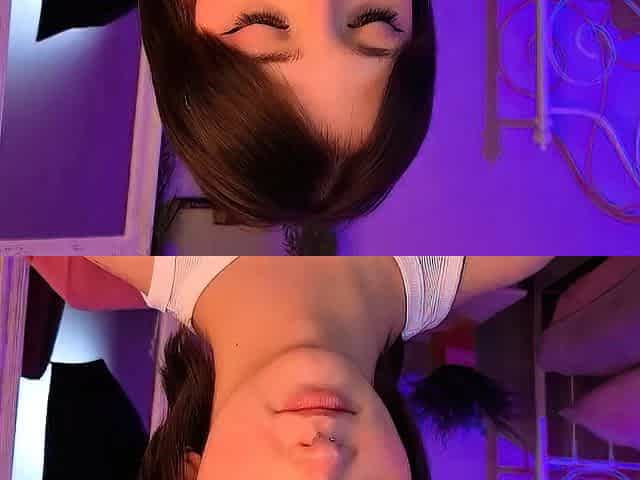 Very hot busty brunette solo masturbation on webcam