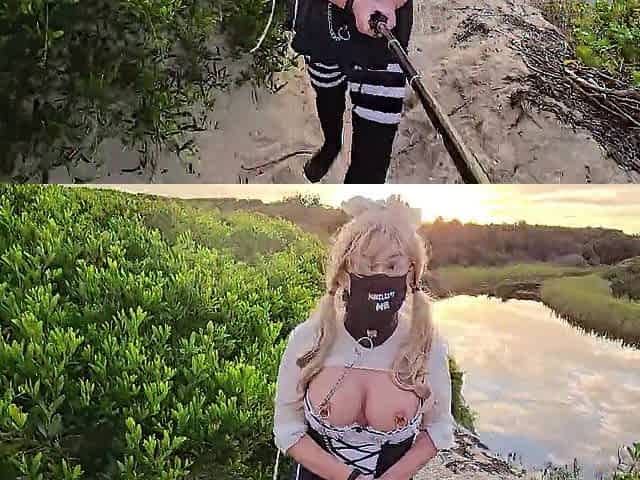 Sissy maid at the undressed beach - second visit (edited)
