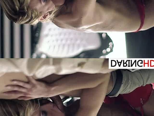 Sweetheart in red underware gets drilled