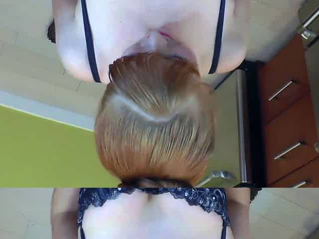 Sexy Redhead Pin Up Oils Her Big Natural Tits & teases In