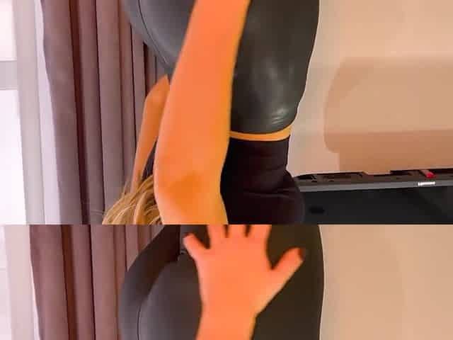 Fucked A Neighbor In Leather Leggings After Gym Kris