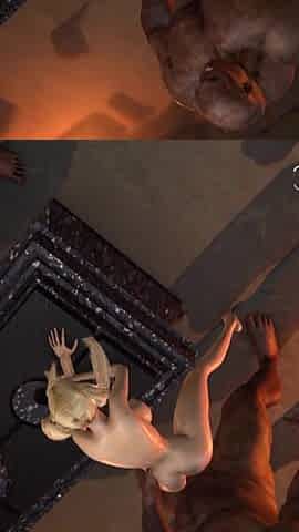 Sweet teenage girl gets fucked hard by orcs in the dark dungeon
