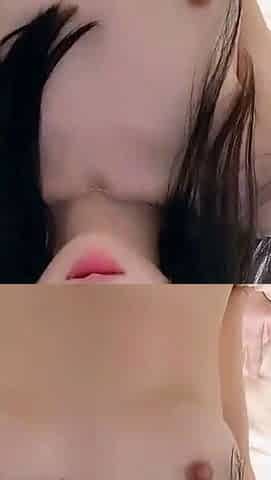 Close up POV of teen sucking cock