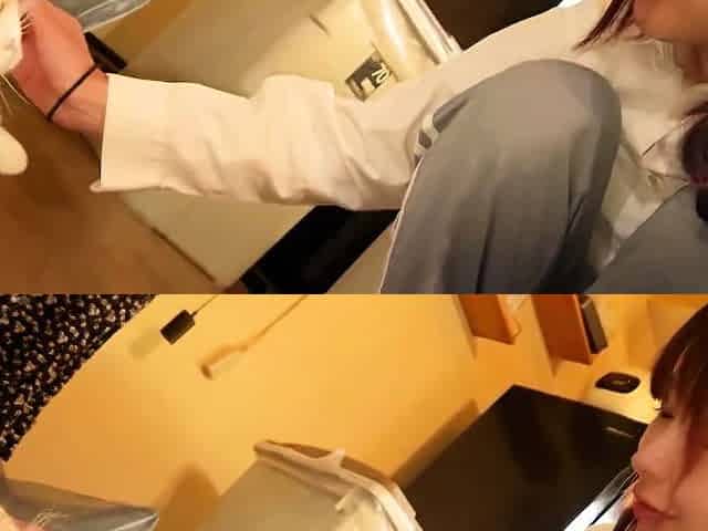 Hot Asian POV blowjob outdoors