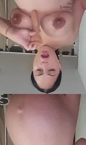 9 Months Pregnant Being Touched and Fucked with a Big Toy