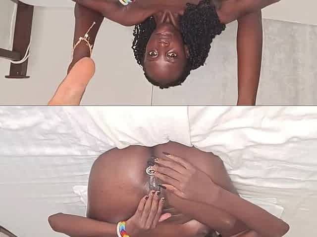 Petite Hot Ebony Girl - Anal Training