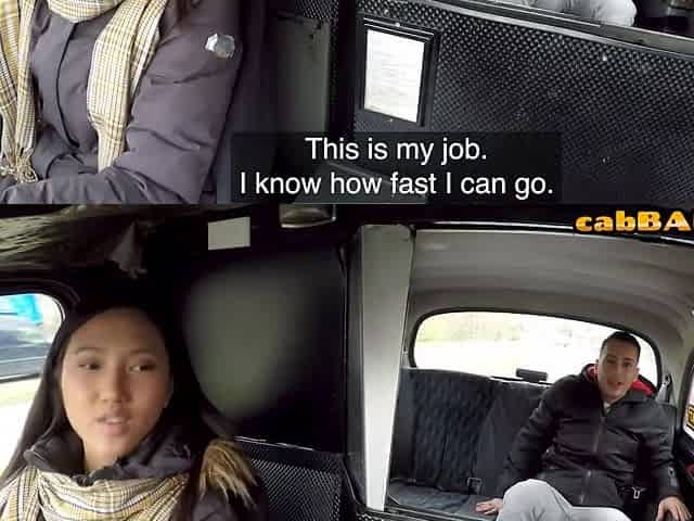 Asian hot babe pussydrilled hard in car