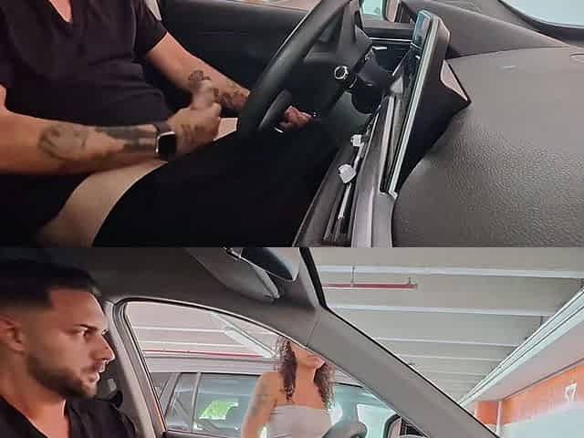 Handjob to Stranger and Deep Blowjob at His Home with Deepthroat