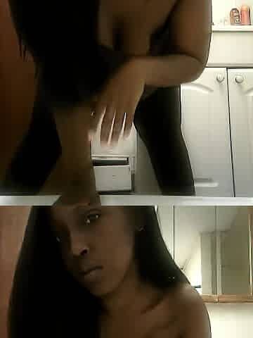 Black big beautiful woman boobs in brown