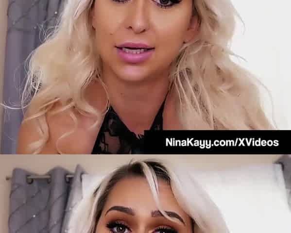 Oral-job Sweetheart Nina Kayy Spits, Gags & Sucks On Large Ebony Knob