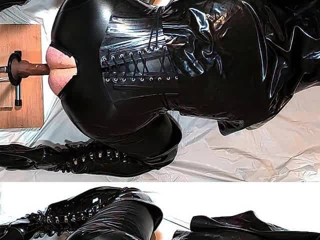 Rubber nun drilled by vile members on screwing machine