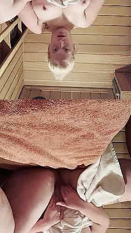 Enjoying a little me time in the sauna