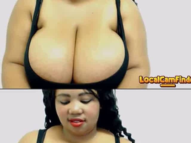 Big-Titted Black BBW on Webcam