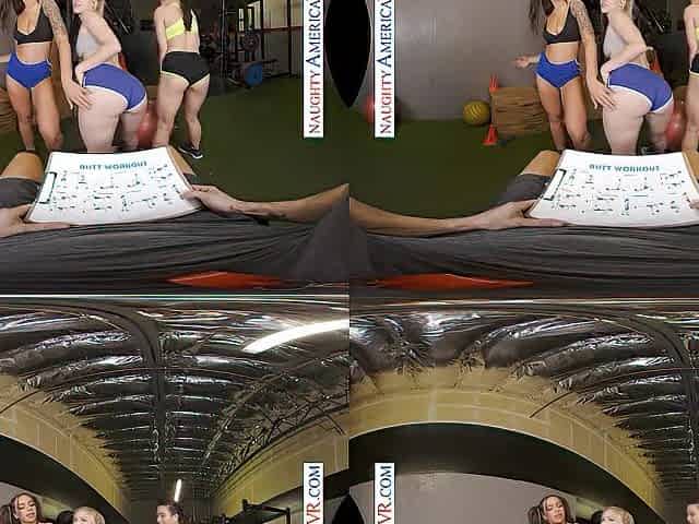 Jazlyn Ray, April Olsen, and Jasmine Wilde take turns squating on your thick schlong