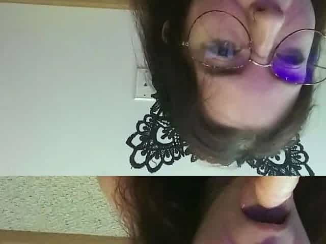 Brunette with foot fetish rubs big dick with her feet in POV