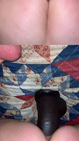 Big black dildo deep