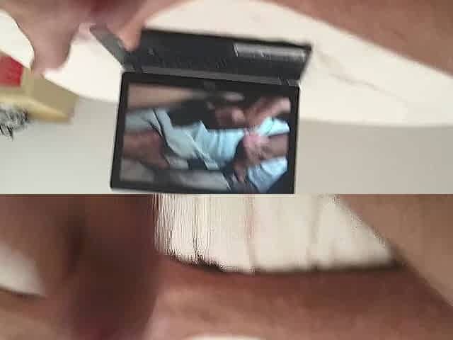 Stud jerks off watching his super hawt girlfriend masturbatine