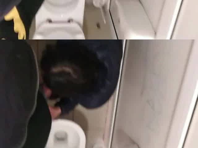 Public toilet whore milf