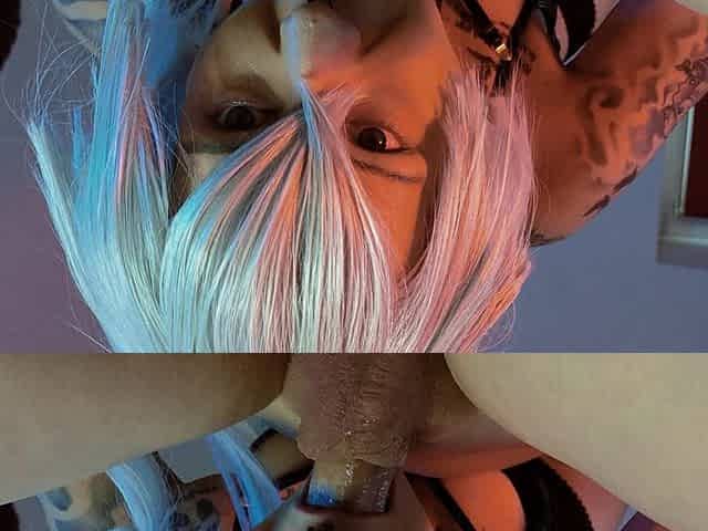 Cosplayer Gives Deepthroat Blowjob in 69
