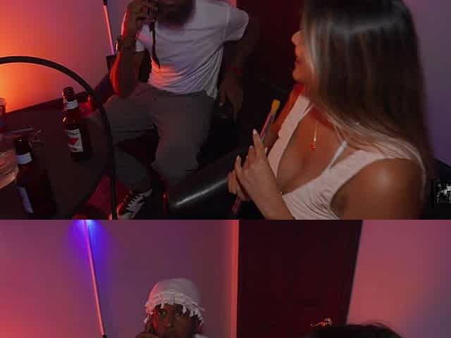 Nice tits in the Hookah Bar