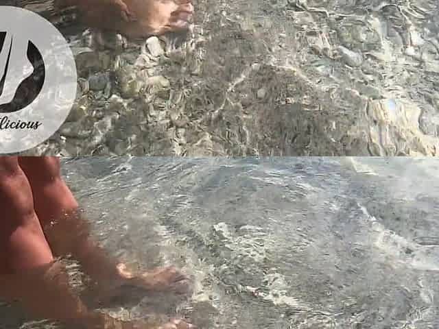 Playfull feet underwater