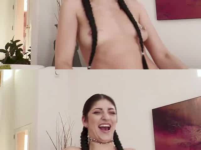 Nikki Knightly Gets Her Bulky Butt Stuffed With A Large White Weenie