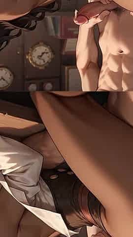 A Steamy Ebony Man Hits a Schoolgirl, Splattering Gravy on Her Face. at the Same Time, He Has an Climax on the Desk!