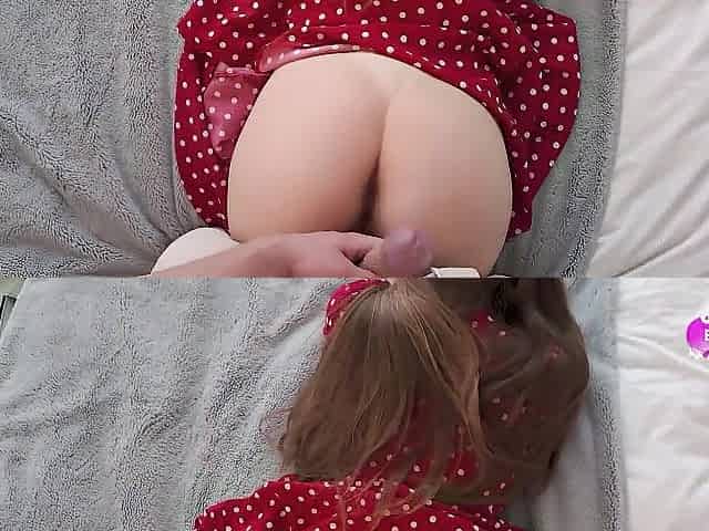Step-Sister No Pants Below Suit Creampie