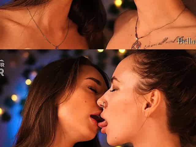 ASMR Fleshly tongue giving a kiss
