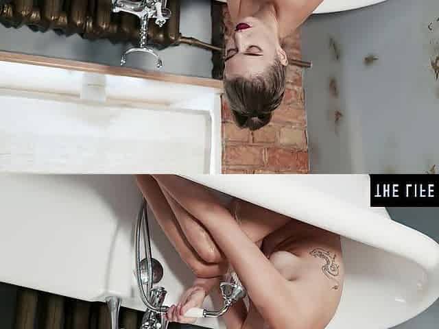 All creamed up and ready to ride her huge dildo to an orgasm
